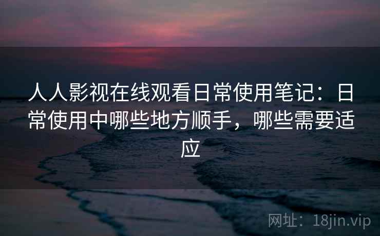 人人影视在线观看日常使用笔记：日常使用中哪些地方顺手，哪些需要适应