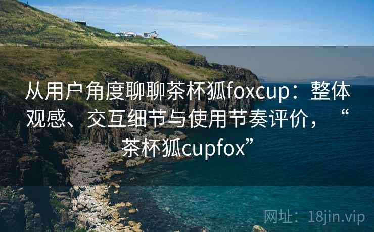 从用户角度聊聊茶杯狐foxcup：整体观感、交互细节与使用节奏评价，“茶杯狐cupfox”  第1张